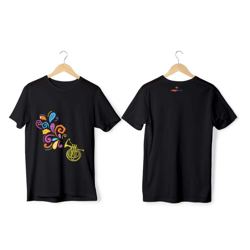 Greys&Blues Thandai Pima Round Neck T-Shirt - Black